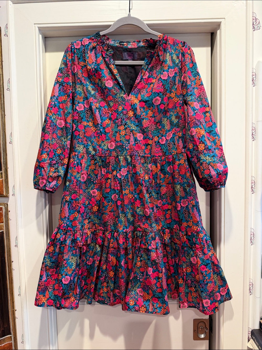 Liberty J.Crew Floral Tiered Dress in Multicolor